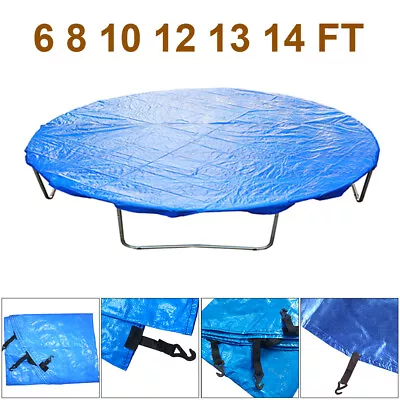 6FT 8FT 10FT 12FT 13FT 14FT Trampoline Rain Cover Weather Rain Dust Cover • £23.98