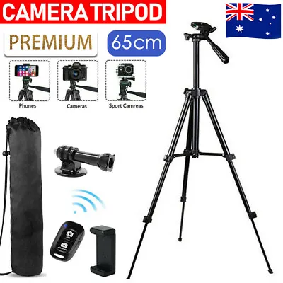 $14.20 • Buy Professional Camera Tripod Stand Mount Phone Holder For IPhone DSLR Travel AU 