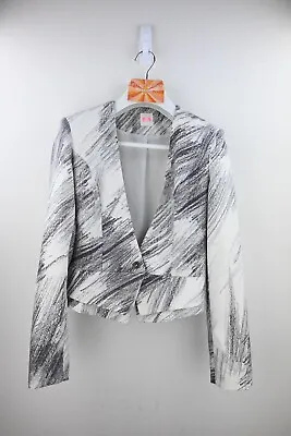 $105 • Buy Sass & Bide  The Big Scribble  Jacket In Cream/charcoal Size EU42/AU10