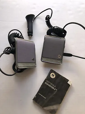 (2) Motorola Roadster 2 Universal Bluetooth Speakerphone TZ710 W/car Charger • $6.99