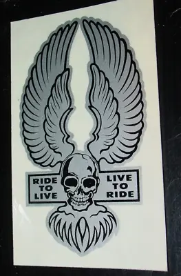 HARLEY DAVIDSON WINGS VINTAGE 1970's WINDOW STICKER MOTORCYCLE NOS DECAL 3 X 4  • $14.95