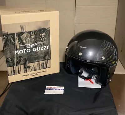 Helmet Moto Guzzi Jet Helmet Grey Article Gloss - SIZE XS -   Engine Helmet   • $120.23