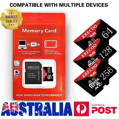 Micro SD Memory Card 128/256GB Ultra Fast Class 10 TF Card Mobile Phone Tablet • $5.96