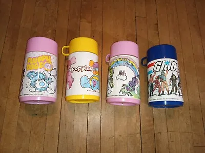 VINTAGE Aladdin 80s Kids Thermos G.I. Joe Floppy Dogs My Little Pony Popples • $40