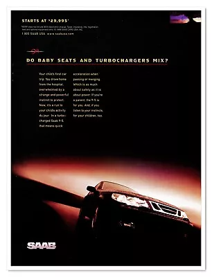 SAAB 9-5 Turbocharged Luxury Car Vintage 1998 Full-Page Print Magazine Ad • $7.76
