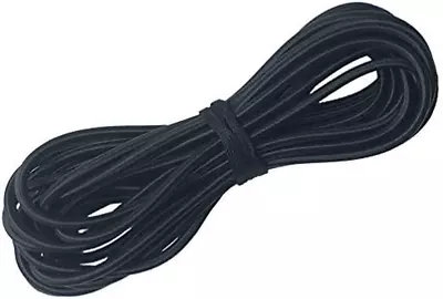 1/4  X 25' Elastic Bungee Cord Kayak Stretch String Rope Black Shock Cords • $16.82