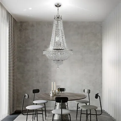 French Empire Crystal Chandelier Antique Vintage Ceiling Lighting Pendant Lamp • $133