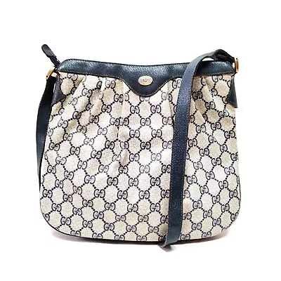 Vintage Gucci Crossbody Bag  Navy Blue PVC 3114660 • $0.99