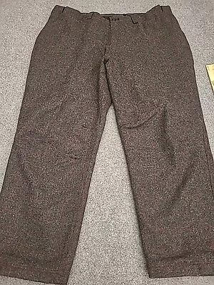 Ll Bean Maine Guide Pants Mens 46x31 Black Red Malone Plaid PrimaLoft Silver • $99