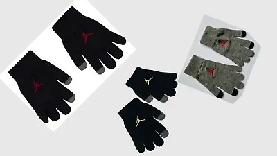 Nike Jordan Jumpman Junior Stretchy Warm Knitted Fit Gloves Size S/M-age 8-13 • £13.99