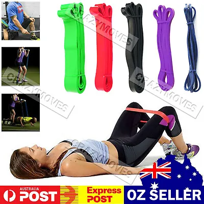 $6.54 • Buy Heavy Duty RESISTANCE BAND Home GYM Fitness Workout Yoga Strength Exercise