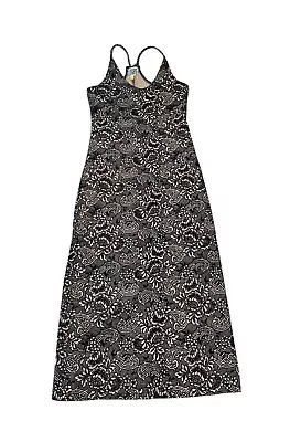 Tripp NYC Vintage 90s Daang Goodman Burnout Velvet Floral Maxi Tank Dress Black • $44.99