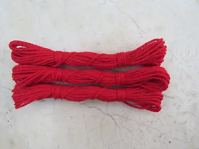 Meccano Hank Of Cord X 3 - Part No. 40. Red V2. NON-Original Replacements • £5.95