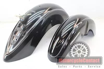 $349.36 • Buy 06-09 Vstar 1100 Front Rear Back Wheel Fender Oem Metal Tire Hugger Pair Black