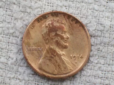 1914 S Lincoln Cent Penny Good  Cleaned • $3.95