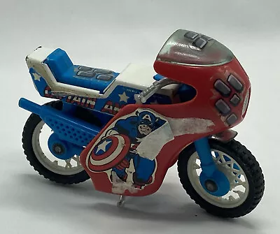 Vintage 1980 Buddy L CAPTAIN AMERICA MOTORCYCLE Bike Toy Marvel Comics • $9.99