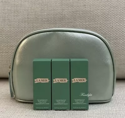 La Mer 3x The Reparative Body Lotion W/ Makeup Bag Pouch - 15ml/0.5oz Ea.‼️ • $35