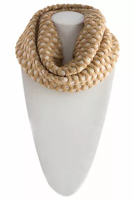 Mustard Honey Comb Weave Infinity Scarf • $19.99