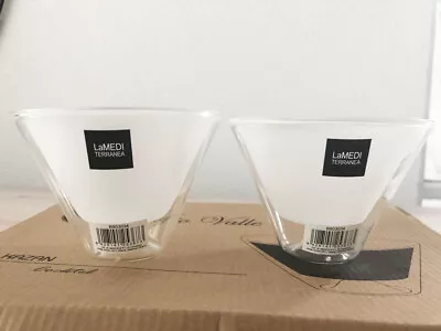 £8.99 • Buy Double WALL Martini Margarita Cocktail Glasses 250ml 11.5x8.5cm -SET OF 2-