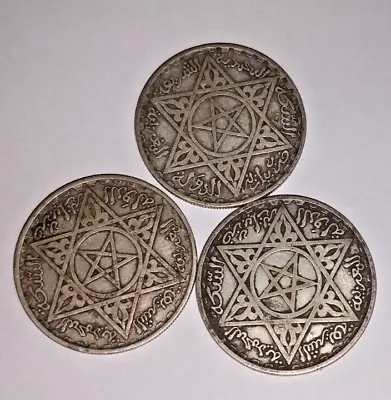 3 Rare Vintage Moroccan Coins: Mohammed V- 200 Francs 1372 (1953) • $80