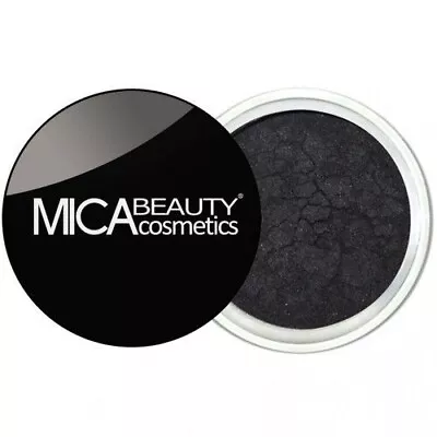 MICA BEAUTY Mineral Eye Shadow Glitter EBONY 77 Black Full Size 2.5g NeW • $18.33