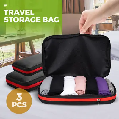 $37.99 • Buy Travel Luggage Double Layer Storage Bag Compression Packing Cubes Set Pouche Bag