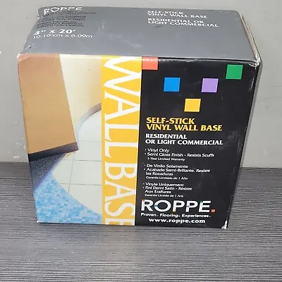 Roppe Self-Stick Vinyl Wall Base 4” X 20’ Snow (White) HC40C54S161-028 • $10.79