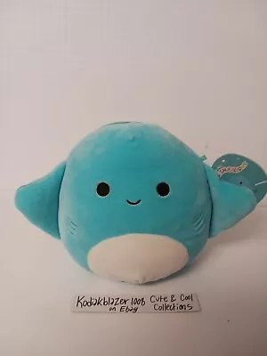 NWT 7.5-8  Maggie The Stingray Blue Spotted Manta Ray Squishmallow Plush • $14.39