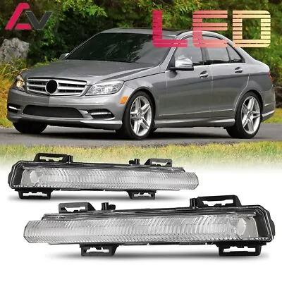 W212 C250 For Mercedes-Benz Clear Daytime Running Fog Lights Front Driving Lamps • $65.99