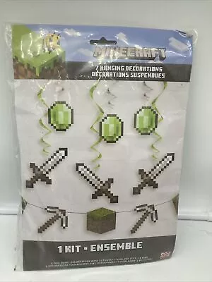 MINECRAFT HANGING PARTY DECORATIONS KIT - Brand New - FREE SHIPPING • $8.75