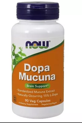 NOW FOODS Dopa Mucuna - 90 Veg Capsules Vitamins Brain Support Exp 12/2025 • $12.45