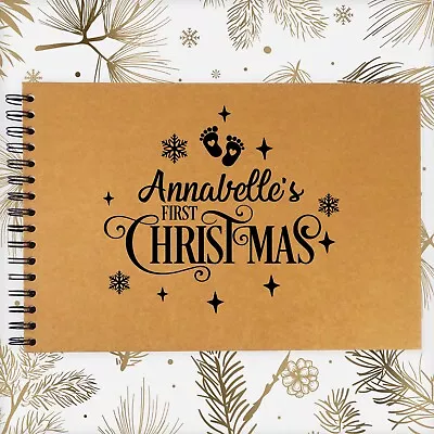 Personalised Baby First Christmas A3/A4/A5/Square Scrapbook Card Photo Album • £8.99