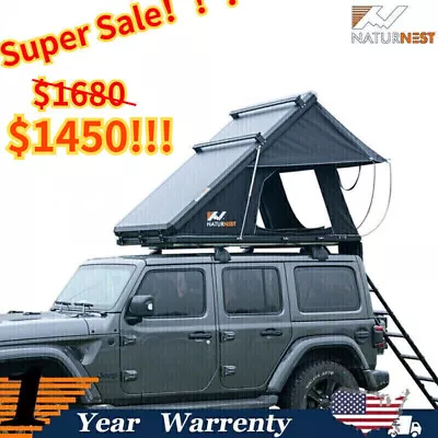 Naturnest 2-3 Person Aluminum Car Roof Top Tent Triangle Hard Shell SUV Camping • $1450