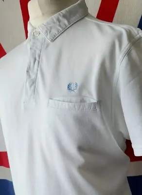 £9.99 • Buy FRED PERRY GENUINE POLO SHIRT SIZE XL SLIM FIT WHITE 60s Retro Styling MOD Ska