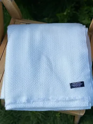 £70 • Buy Pure Cashmere Blankets/throws, Handmade In NEPAL - White Mini Hb  Herringbone