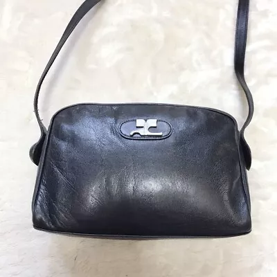 COURREGES Leather Shoulder Bag Vintage Designer Handbag Women Used From Japan • $246