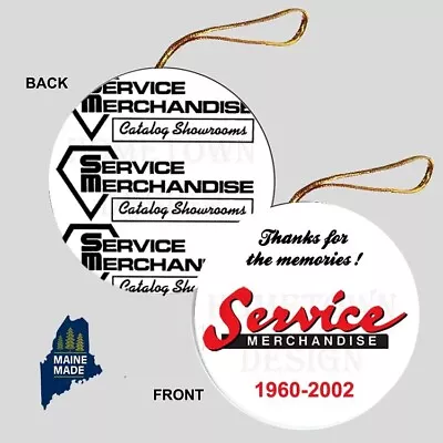 SERVICE MERCHANDISE Christmas Ornament - Vintage Defunct Retail Catalog Showroom • $6.99