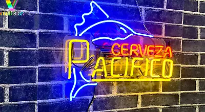 US STOCK 17 X14  Cerveza Pacifico Swordfish Acrylic Neon Sign Light Lamp Display • $124.98