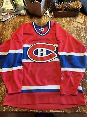 Rare VTG STARTER Montreal Canadiens NHL Hockey Large Sewn Jersey 90s • $40