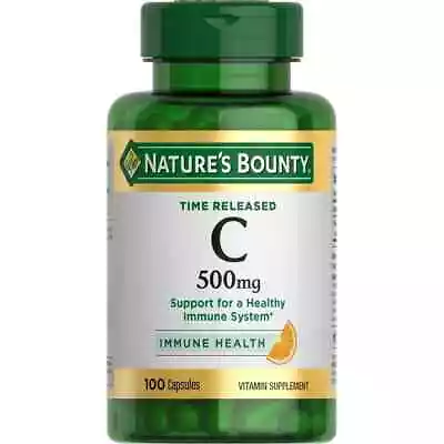 Nature's Bounty Time Released Vitamin C 500mg 100 Capsules 2025+ ✔️ • $16.99