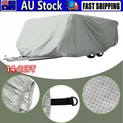 Explore Camper Trailer Cover 14-16 Ft / 4.3-4.7m Jayco Swan Flamingo Caravan RV • $94.99