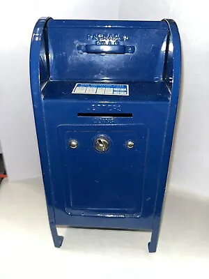 Vtg U S MAIL Post Drop Box 7 1/4  COIN BANK Western Stamping Corp Korea. No Key • $24.89