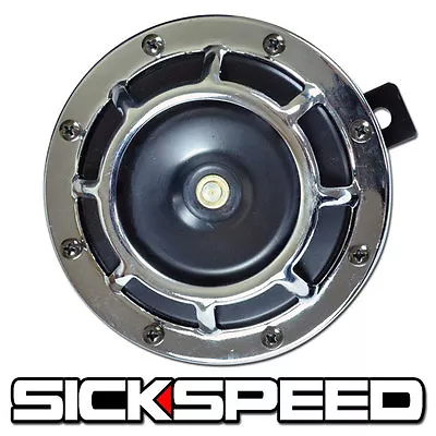 One Sickspeed Chrome Super Loud Electric Blast Tone Horn Motorcycle  12v M8 • $19.88