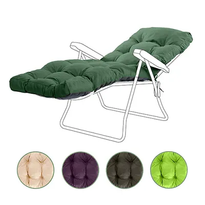 Garden Replacement Recliner Sun Lounger Chair Cushion Seat Pad Water Resistant • £59.97