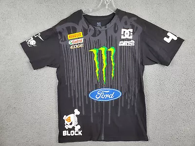 Monster Energy Ken Block #43 Ford DC Drift Racing T Shirt Men’s Large Black • $34.99