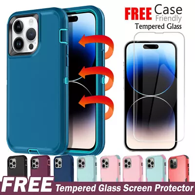 $9.98 • Buy For IPhone SE XR X 14 13 12 11 Pro XS Max 8 7 6 Plus Shockproof Tough Case Cover
