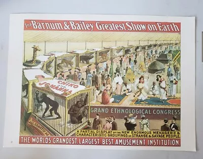$9.99 • Buy VINTAGE RINGLING BROS BARNUM & BAILEY CIRCUS Double Sided Poster Print - Largest