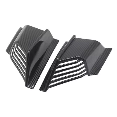 Carbon Fiber Universal Motorcycle Fairing Winglets Side Wings Protection Cover • $24.99