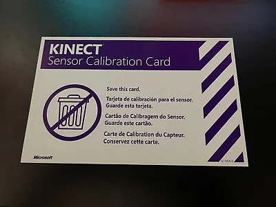 Official Kinect Sensor Calibration Card Microsoft XBox 360 *CARD ONLY* *NO GAME* • $3