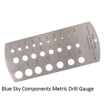 £3.49 • Buy Metric Drill Gauge Stainless Steel 1.0mm To 13.0mm Measuring Tool For Drill Size